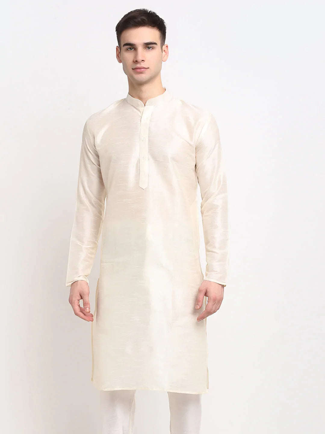 DesiQlo Men Kurta Only - White - KO_636White_S