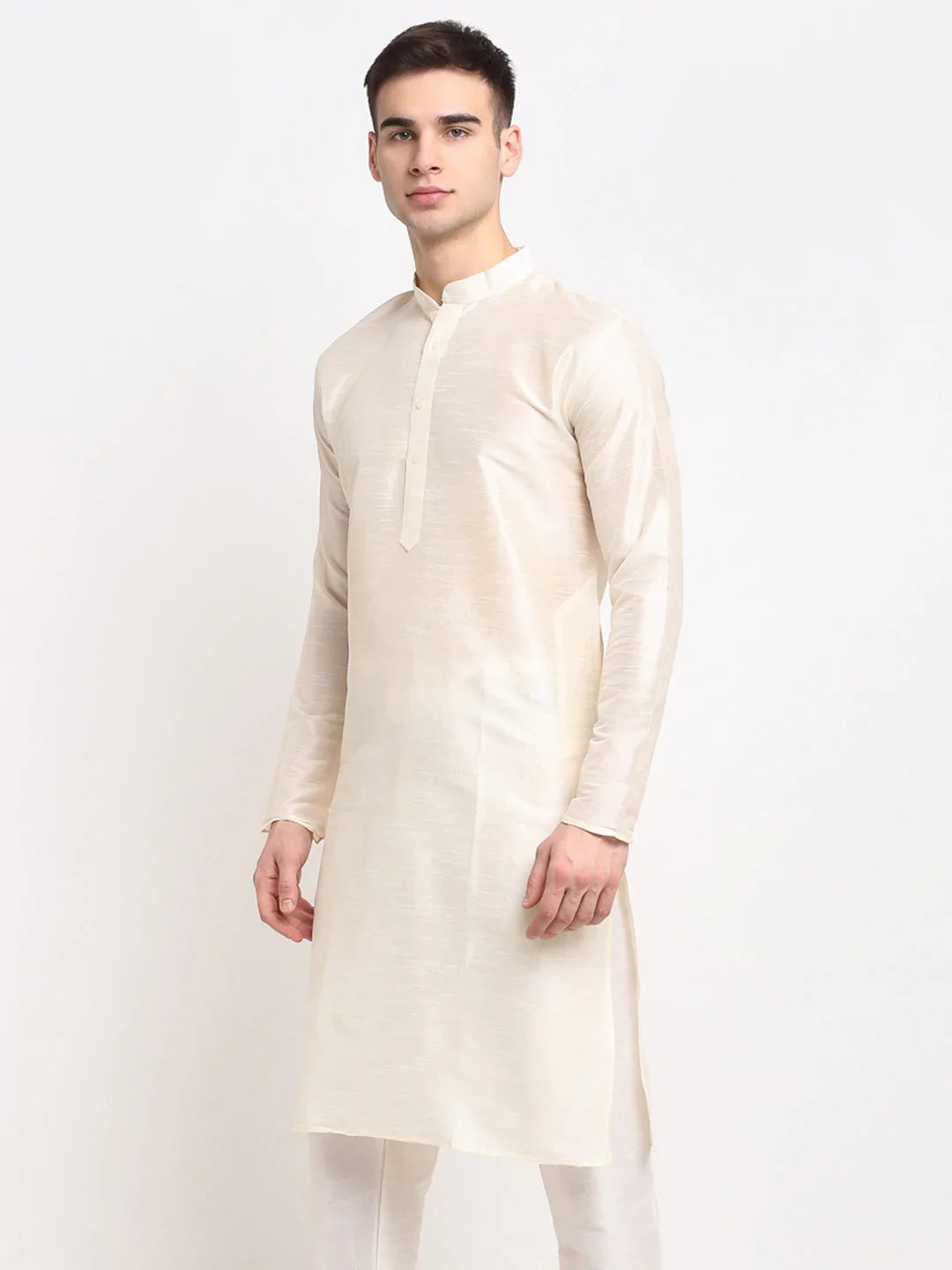 DesiQlo Men Kurta Only - White - KO_636White_S
