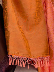 Women's Blend Brown Woven Design Designer Saree With Blouse Piece-KONA298001