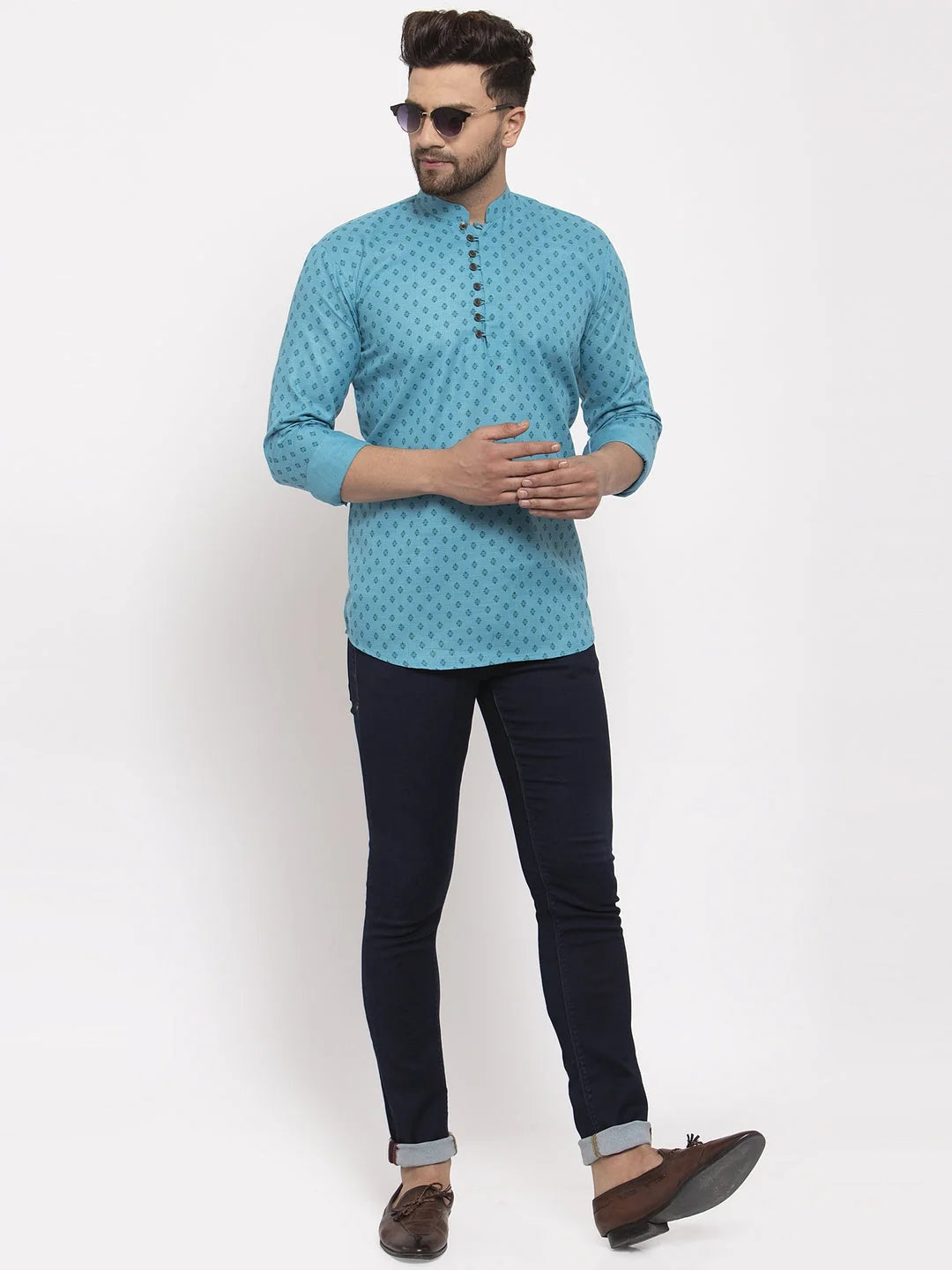 Stylish Men's Printed Cotton Kurta | Stylish Indian Kurta for Men