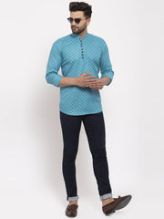 Men's Cotton Styled Assorted Printed Kurta