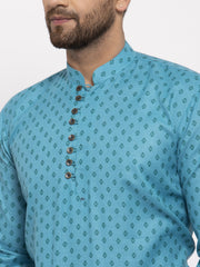 Men's Cotton Styled Assorted Printed Kurta