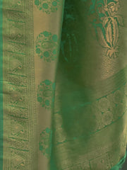 Women's Linen Cream Woven Design Designer Saree With Blouse Piece-KOSKI293003
