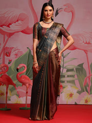 Women's Cotton Off White Printed Designer Saree With Blouse Piece-MINAXI1604