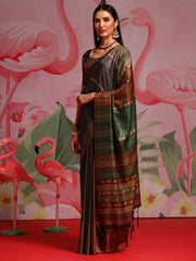 Women's Cotton Off White Printed Designer Saree With Blouse Piece-MINAXI1604