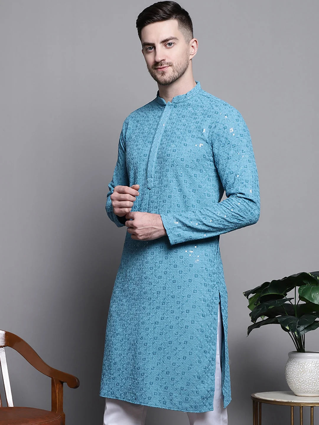 Cotton Assorted Embroidered Indian Kurta | Men's Kurta Styles