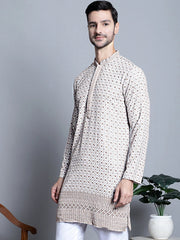 Men's Chikankari Embroidered Kurta Only-KO 5009