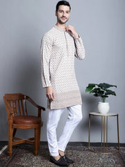 Men's Chikankari Embroidered Kurta Only-KO 5009