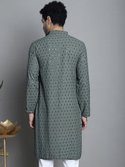 Men's Chikankari Embroidered and Best Sequence Kurta Only