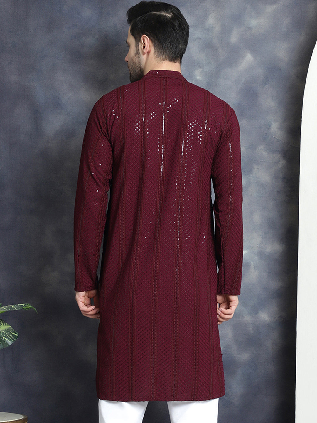 Chikankari Embroidered Men's Kurta | Indian Kurta Collection
