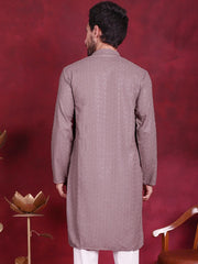 Sequins Chikankari Kurtas ( KO 5018 Grey )