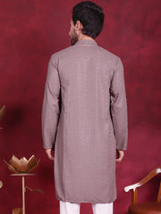 Sequins Chikankari Kurtas ( KO 5018 Grey )