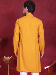 Sequins Chikankari Kurtas ( KO 5018 Mustard )