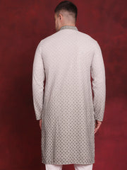 Men Sequins Embroidered Kurtas ( KO 5025Pista )