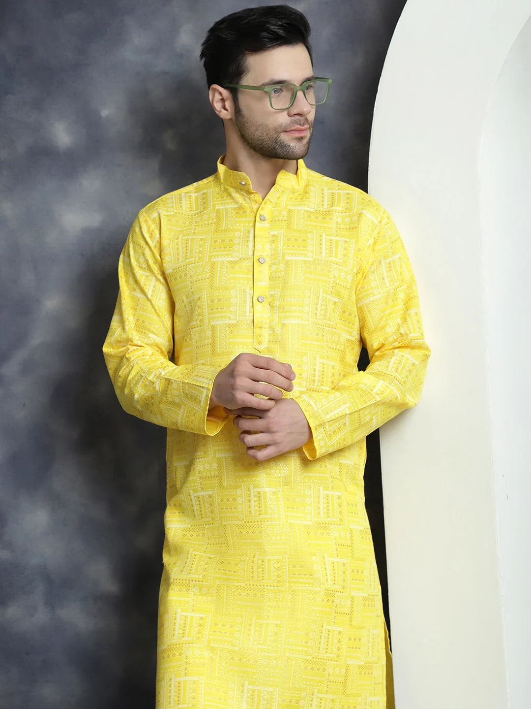 Printed Men's Kurta - Stylish Short Kurta for Men Online