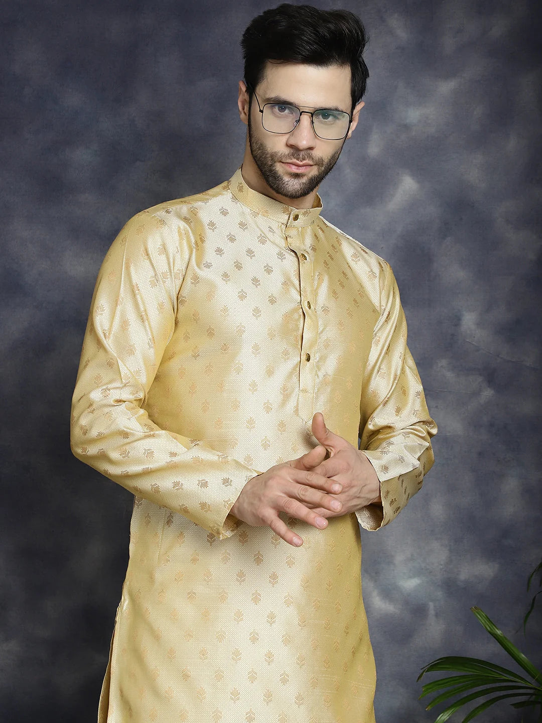 Woven Design Silk Kurta for Men | Indian Kurta Collection