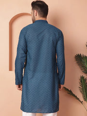 Chikankari Pure Cotton Kurtas-KO-5033Peacock