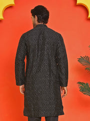 Embroidered Mirror Work Kurtas ( KO 5035 Black ) [FF] [E-10]