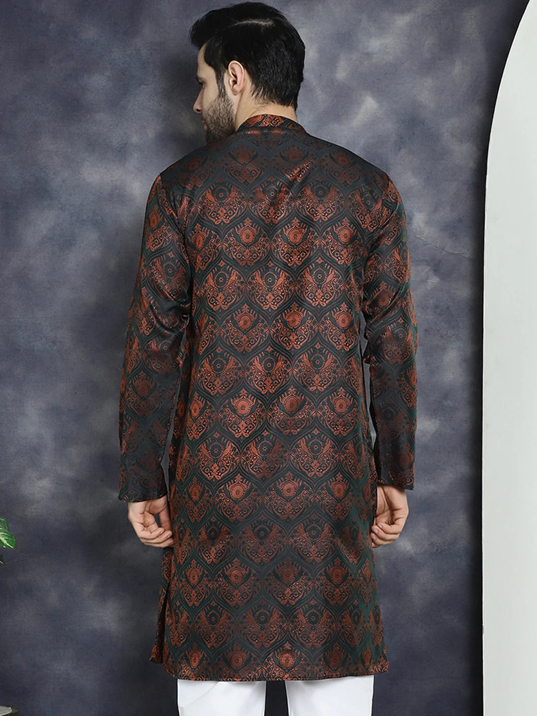 Bronze Silk Blend Mens Kurta | Indian Kurta for Men