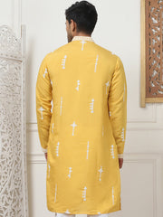 Collar Chikankari Embroidered Kurtas-KO-5053Yellow