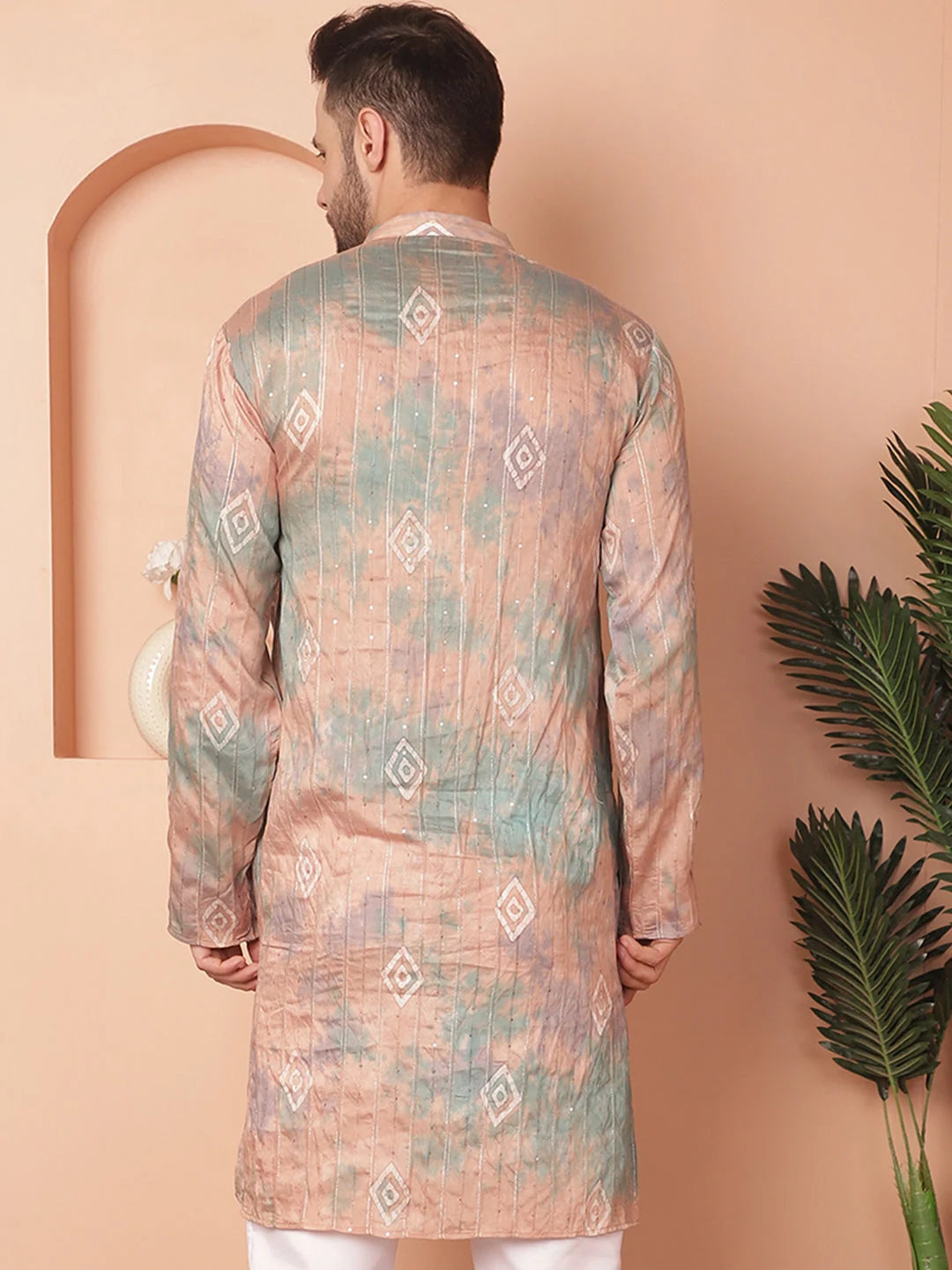 Multi Tie-Dye Men's Kurta - Indian Kurta for Men Online