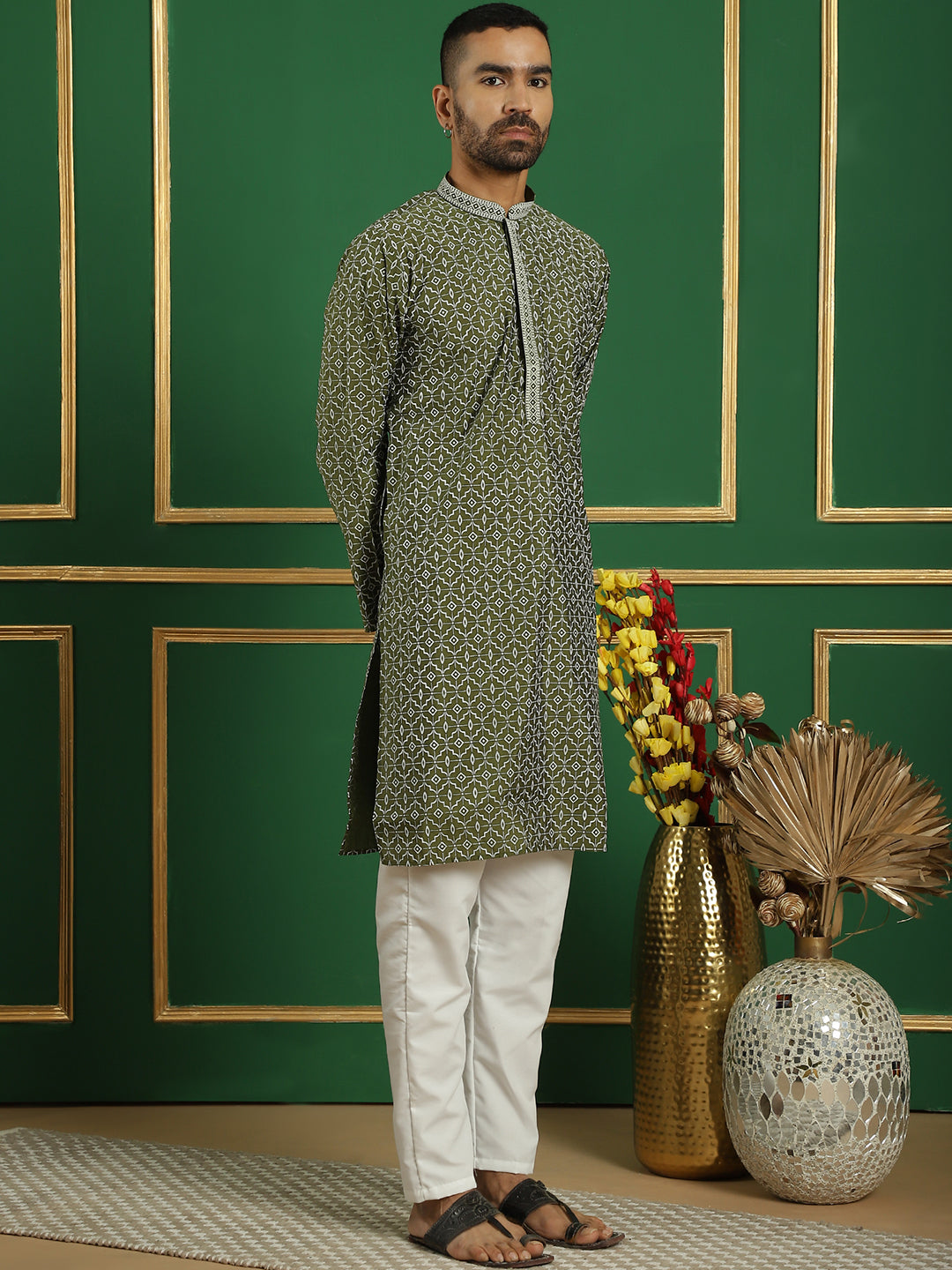 Trendy Purple Embroidered Mens Kurta - Indian Kurta for Men