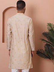 Men's Foil Printed Kurtas-KO-5067Cream