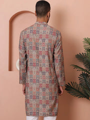 Men Printed Cotton Kurtas-KO-5069Multi