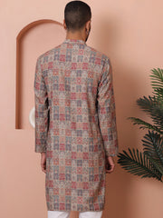 Men Printed Cotton Kurtas-KO-5069Multi