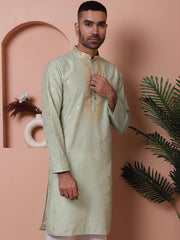 Men's Foil Printed Kurtas-KO-5070Sky