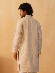 Embroidered Kurta for Men-KO-5083Bronze