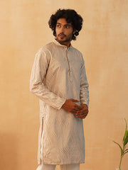 Embroidered Kurta for Men-KO-5083Bronze