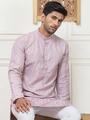 Embroidered Kurta for Men.-KO-5083Magenta