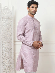 Embroidered Kurta for Men.-KO-5083Magenta
