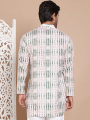 Printed Front Open Kurtas ( KO 5090Olive ) [FF] [I-1-4]
