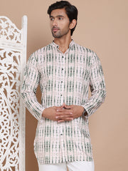 Printed Front Open Kurtas ( KO 5090Olive ) [FF] [I-1-4]
