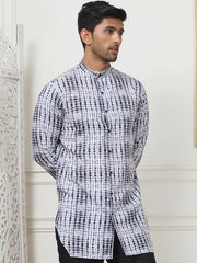 Printed front open Kurtas-KO-5090White