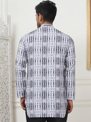 Printed front open Kurtas-KO-5090White