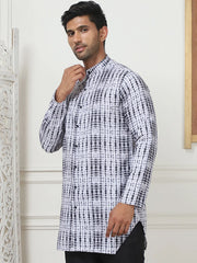 Printed front open Kurtas-KO-5090White