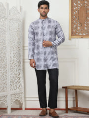 Printed front open Kurtas-KO-5090White
