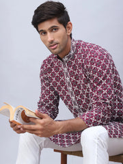 Embroidered & Sequins Kurtas for Men.-KO-5092Purple
