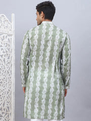 Tie-dye Embroidered & Sequin Kurtas-KO-5093Green