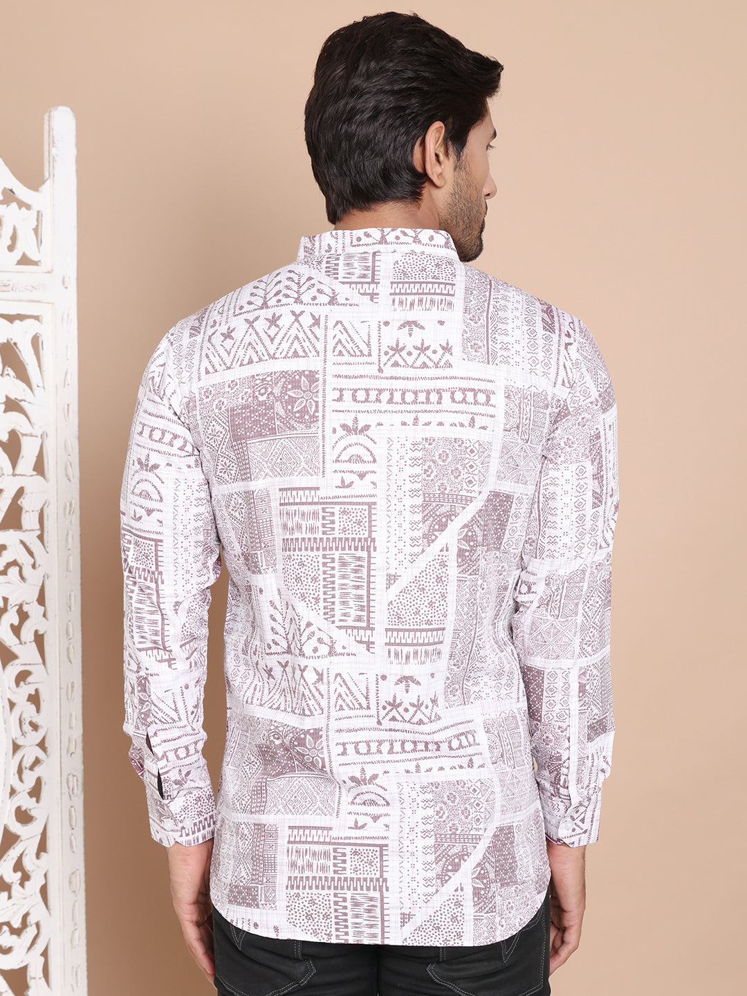 DesiQlo Men Printed Kurta Only - Brown - KO_5095Brown_S