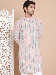 Printed and Emrbroidered Kurtas ( KO 5097Beige ) [FF] [D-12-13]