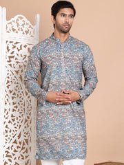 Printed and Emrbroidered Kurtas ( KO 5097Olive ) [FF] [D-12-13]