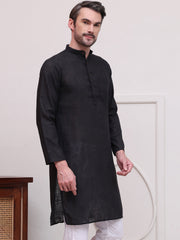 Pure Cotton Solid Kurtas ( KO 5101Black )