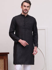 Pure Cotton Solid Kurtas ( KO 5101Black )