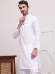 Pure Cotton Solid Kurtas ( KO 5101White )