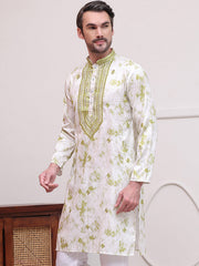 Stone Print With Embroidered kurtas ( KO 5102Green ) [FF] [Q-17]