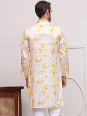 Stone Print With Embroidered kurtas ( KO 5102Yellow ) [FF] [Q-17]
